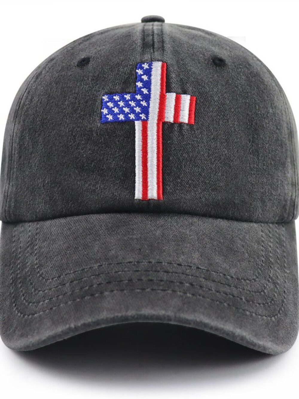 Christian Faith Hat For Women Men, Classic Washed Cotton Jesus Cross Embroidered